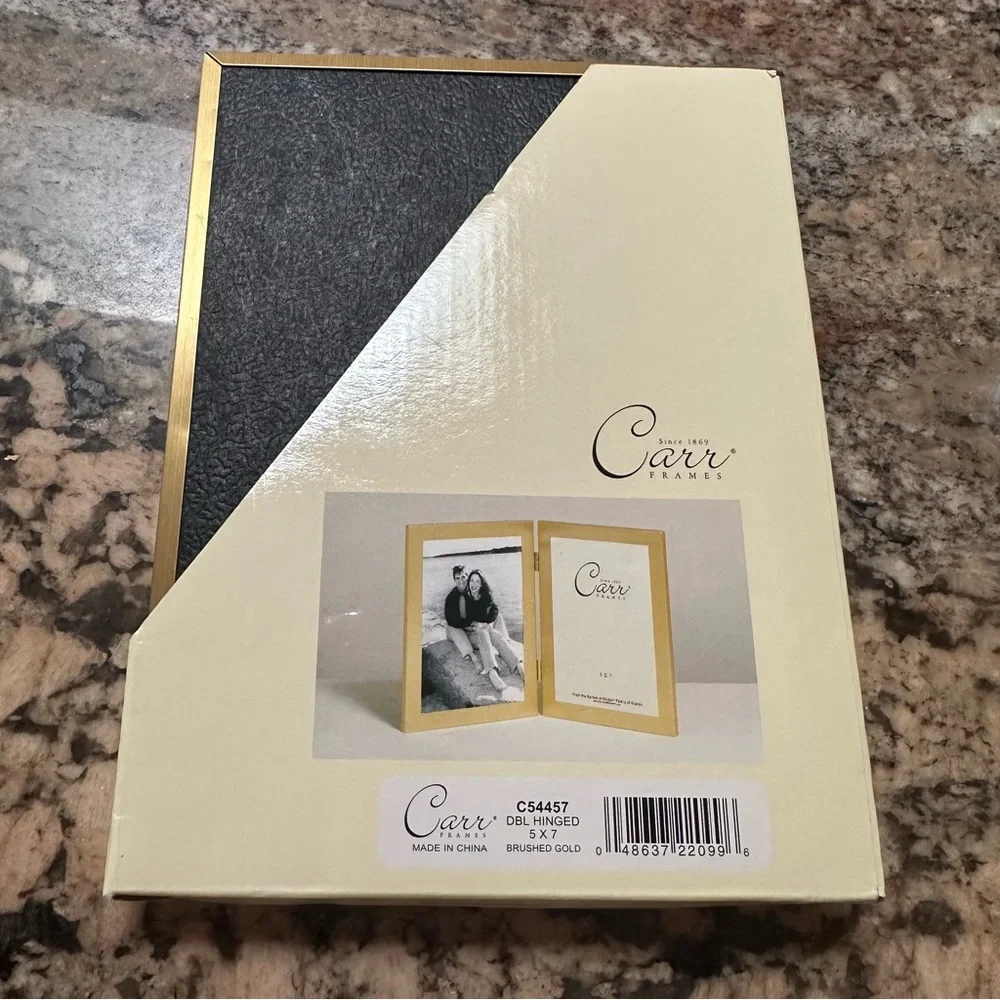 Double-Sided Gold Hinged Picture Frame